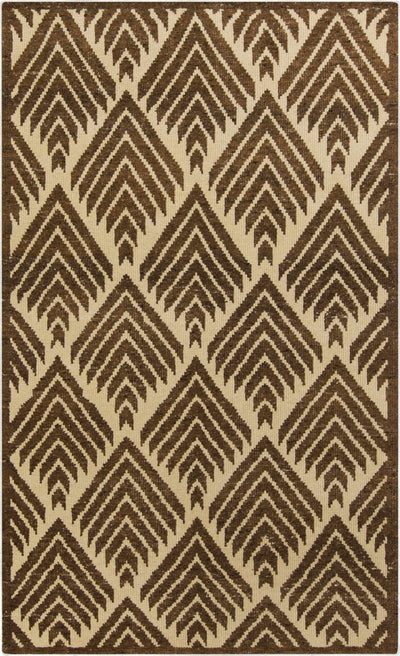 Dark Brown Hand Knotted 100% Wool Modern Rectangle Handmade rug, Indoor use only, no fringe, non-washable.