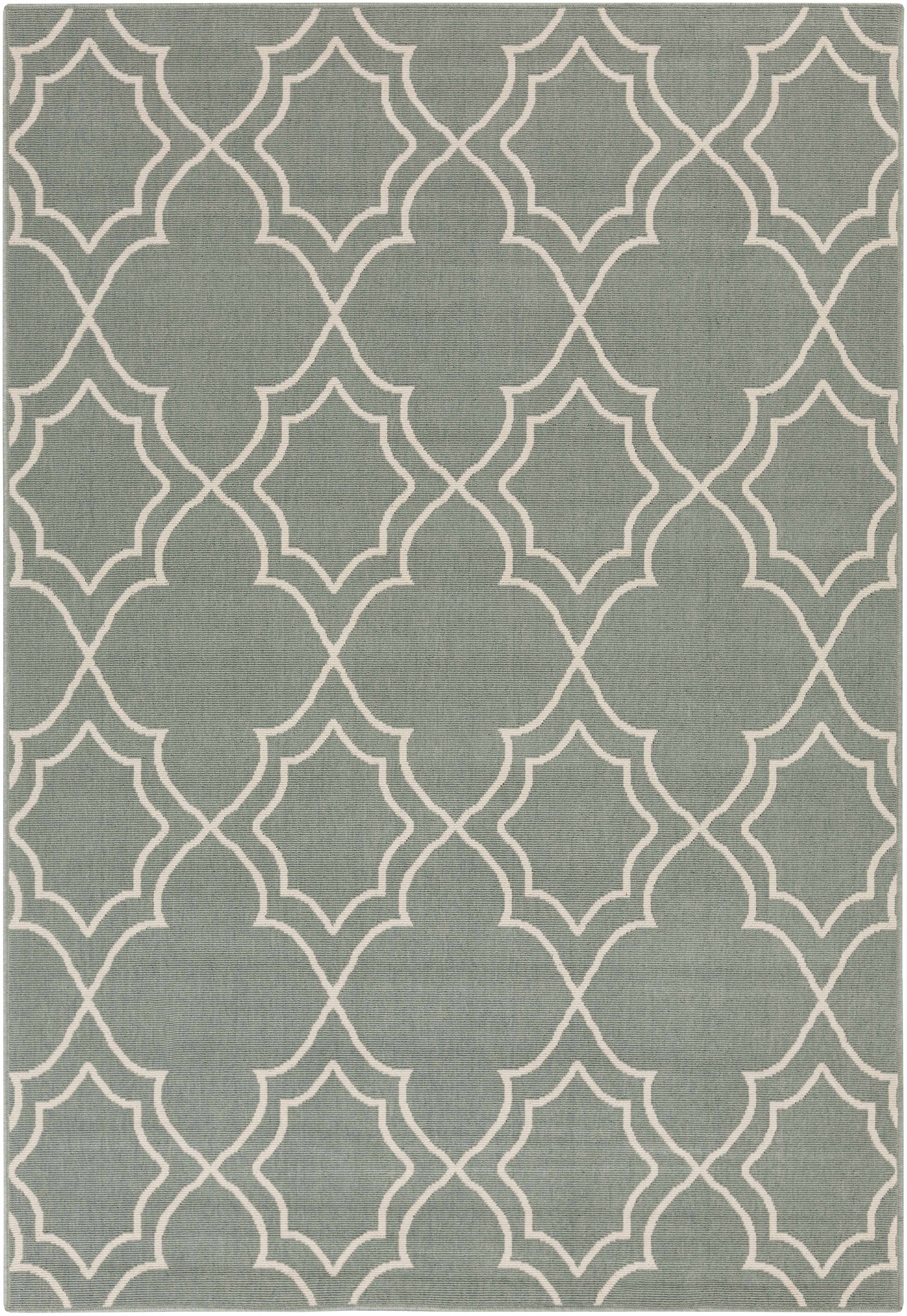 Gray Machine Woven 100% Olefin Cottage Rectangle Machine Woven rug, outdoor-safe, no fringe, non-washable. round, runner, square also available