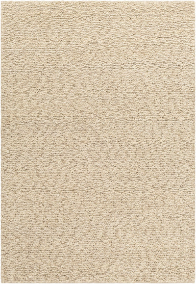 Ivory Hand Woven 100% Wool Cottage Rectangle Handmade rug, Indoor use only, no fringe, non-washable.