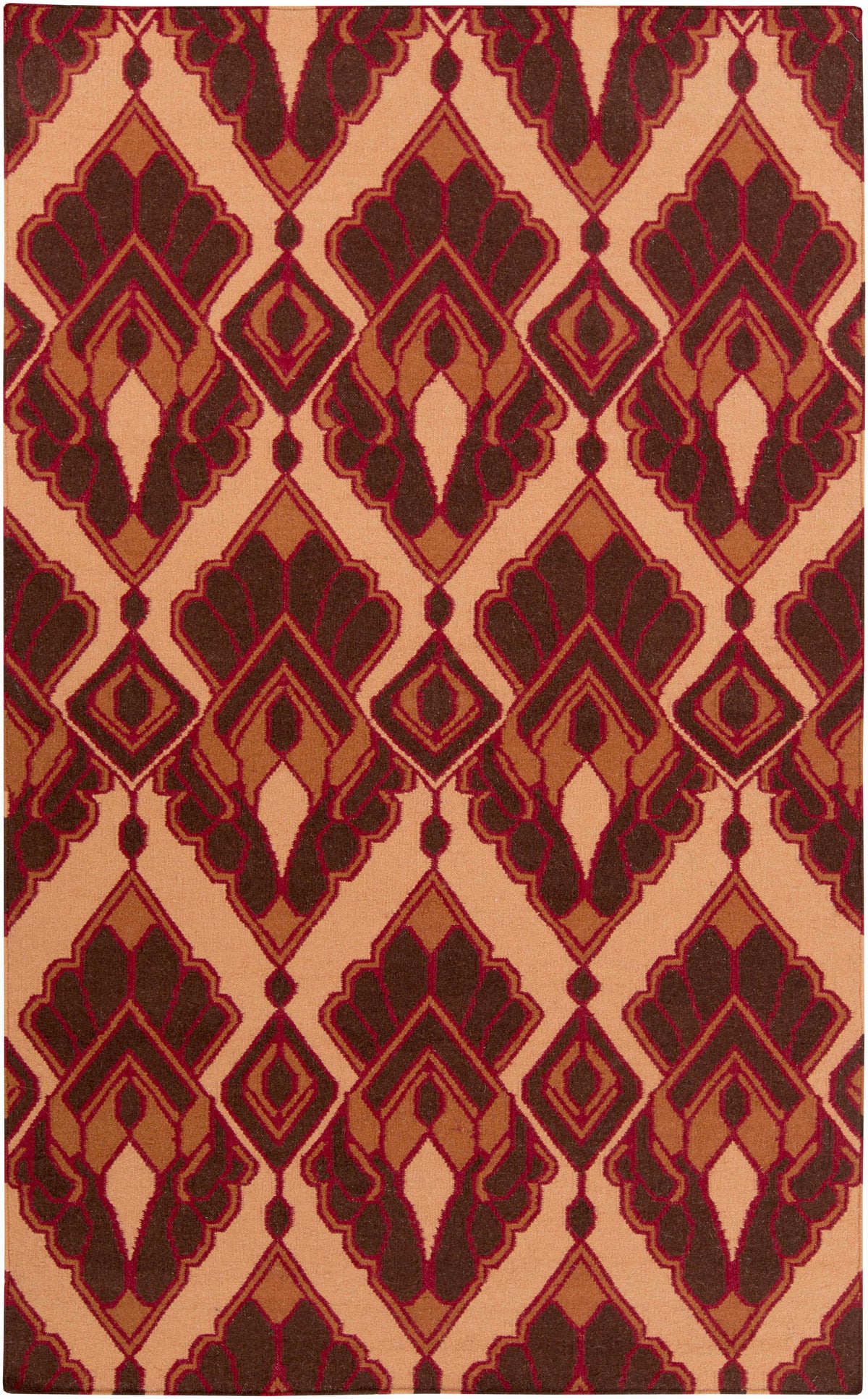 Dark Brown Hand Woven 100% Wool Modern Rectangle Handmade rug, Indoor use only, no fringe, non-washable. runner also available