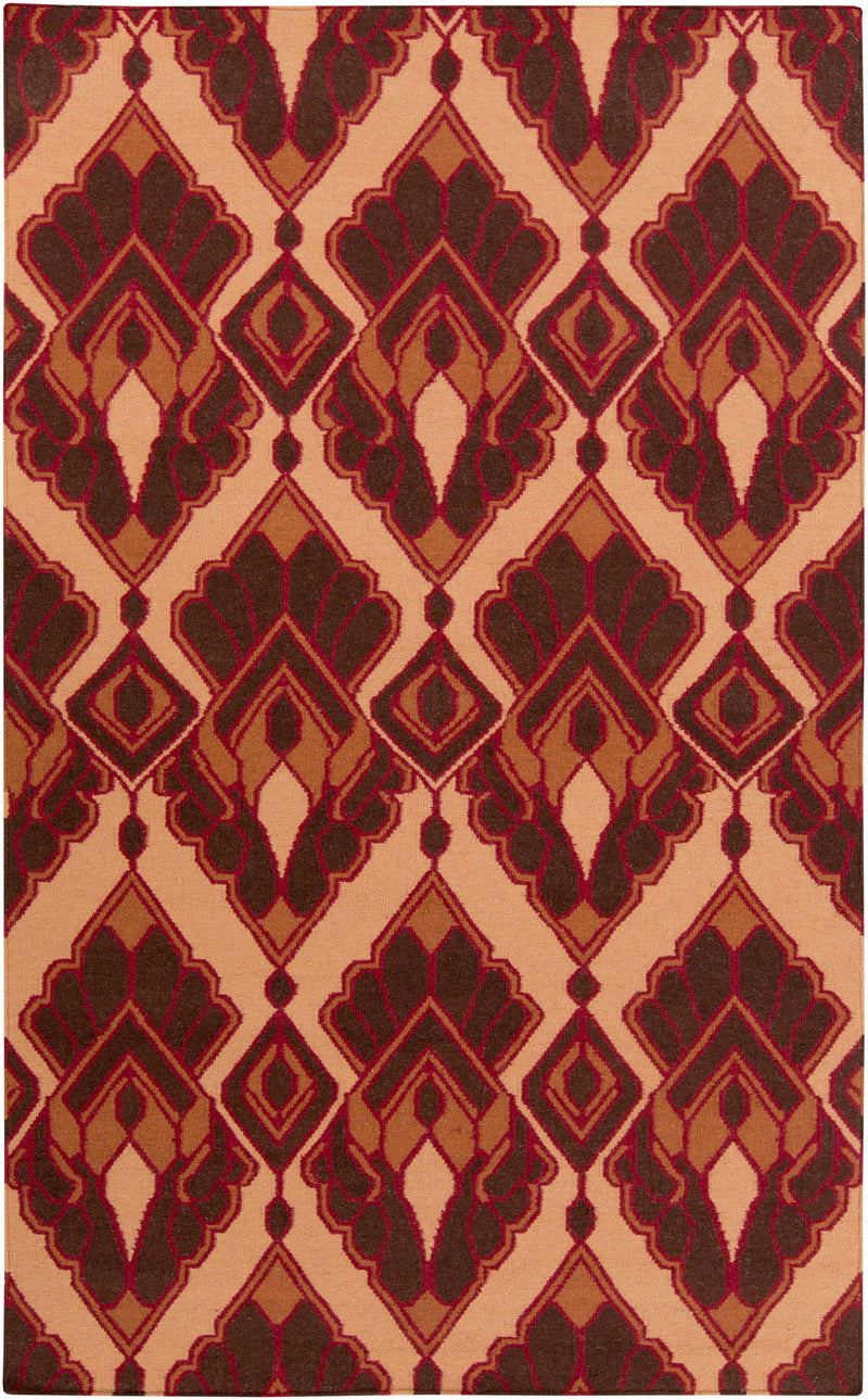 Dark Brown Hand Woven 100% Wool Modern Rectangle Handmade rug, Indoor use only, no fringe, non-washable. runner also available