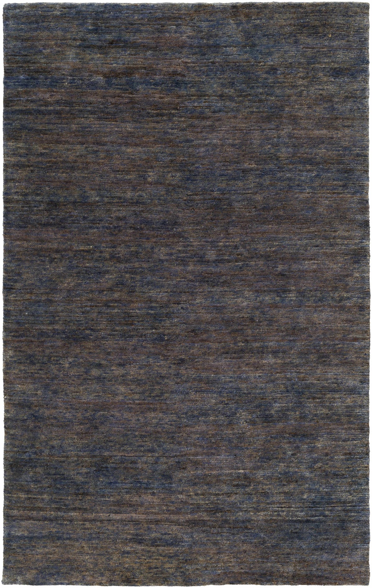 Dark Blue Hand Knotted 100% Jute Modern Rectangle Handmade rug, Indoor use only, no fringe, non-washable.