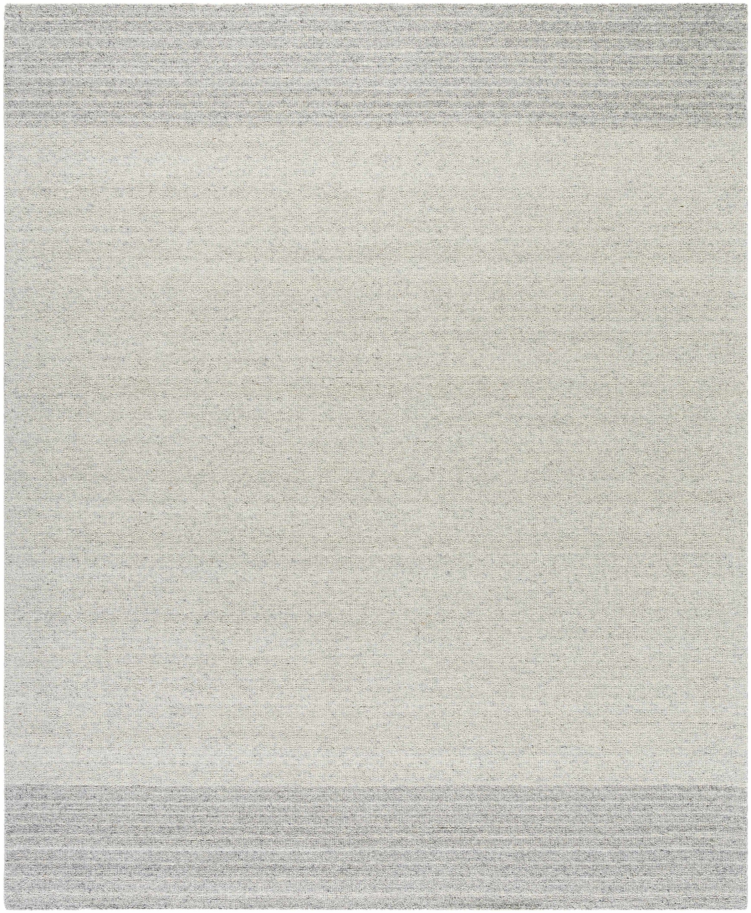 Ivory Hand Loomed 100% Wool Cottage Rectangle Handmade rug, Indoor use only, no fringe, non-washable.