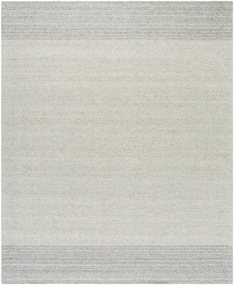 Ivory Hand Loomed 100% Wool Cottage Rectangle Handmade rug, Indoor use only, no fringe, non-washable.