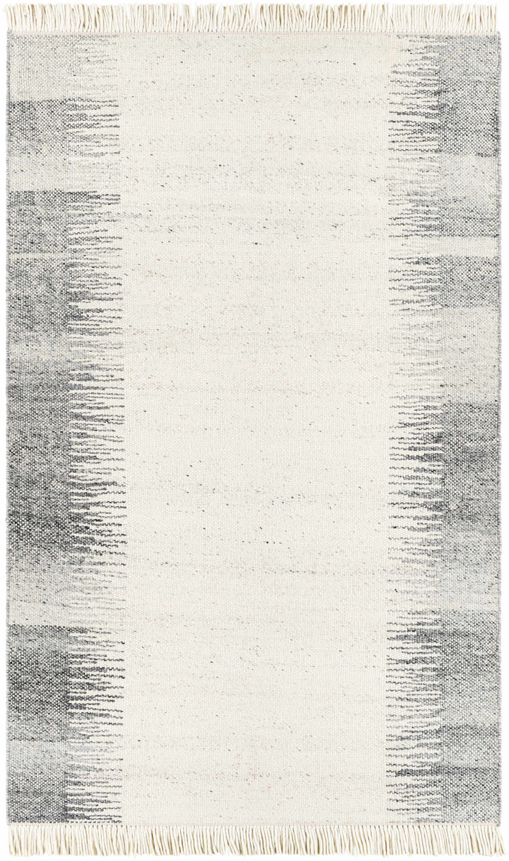 Tan Hand Woven 100% Wool Modern Rectangle Handmade rug, Indoor use only, has fringe, non-washable. runner also available