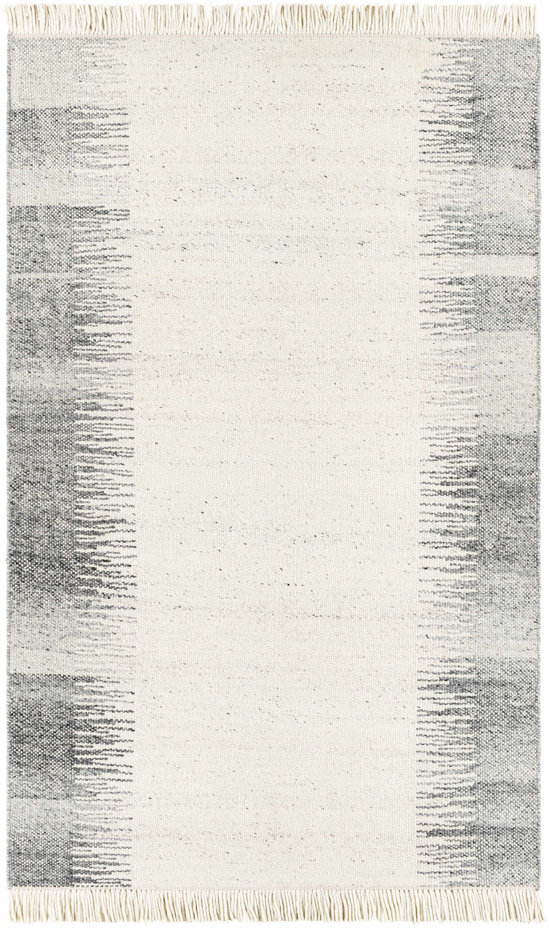 Tan Hand Woven 100% Wool Modern Rectangle Handmade rug, Indoor use only, has fringe, non-washable. runner also available