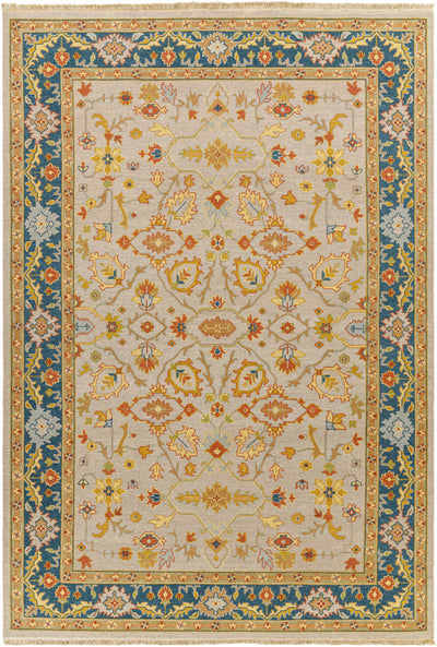 Teal Hand Knotted 70% Wool, 30% Viscose Traditional Rectangle Handmade rug, Indoor use only, has fringe, non-washable. runner also available