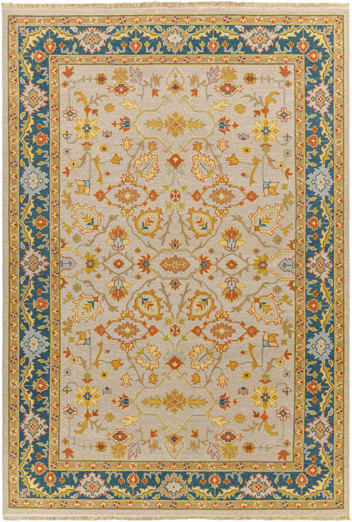 Teal Hand Knotted 70% Wool, 30% Viscose Traditional Rectangle Handmade rug, Indoor use only, has fringe, non-washable. runner also available