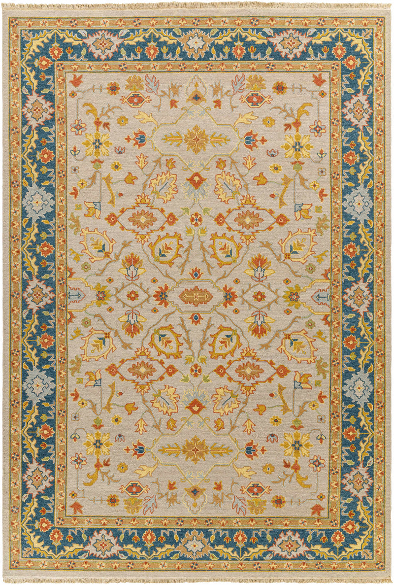 Teal Hand Knotted 70% Wool, 30% Viscose Traditional Rectangle Handmade rug, Indoor use only, has fringe, non-washable. runner also available