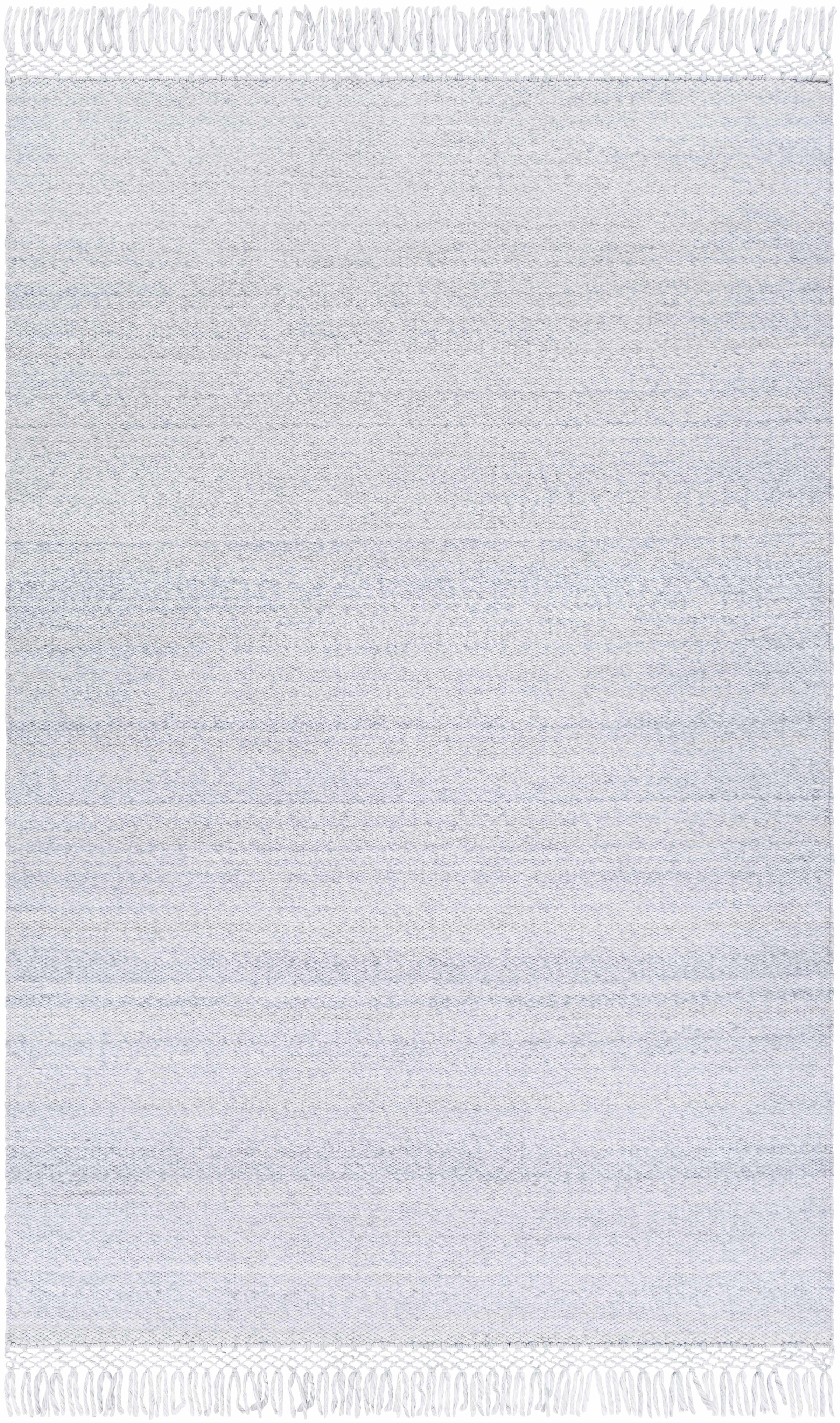 Light Slate Hand Woven 100% Recycled PET Yarn Modern Rectangle Handmade rug, Indoor use only, has fringe, non-washable. runner also available