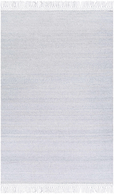 Light Slate Hand Woven 100% Recycled PET Yarn Modern Rectangle Handmade rug, Indoor use only, has fringe, non-washable. runner also available