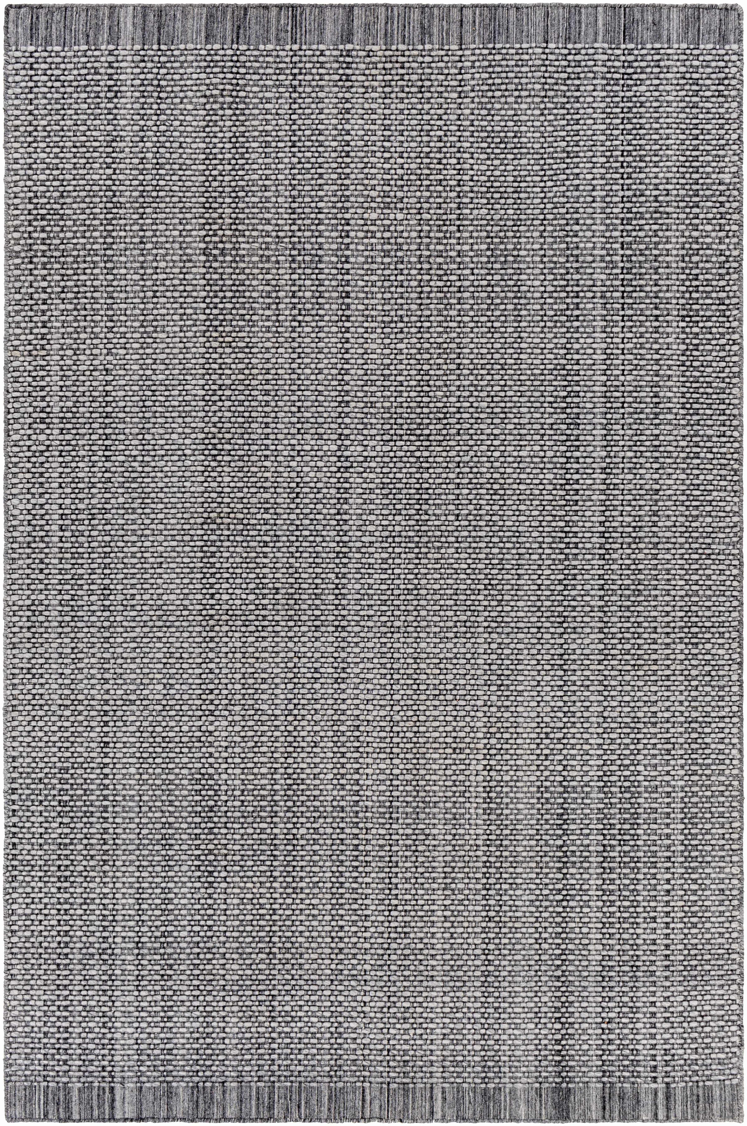 Charcoal Hand Loomed 100% Recycled PET Yarn Cottage Rectangle Handmade rug, Indoor use only, no fringe, non-washable. runner also available