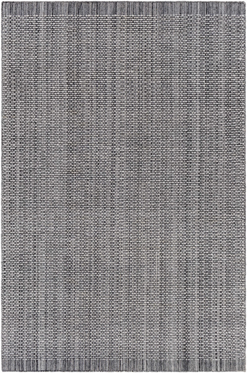 Charcoal Hand Loomed 100% Recycled PET Yarn Cottage Rectangle Handmade rug, Indoor use only, no fringe, non-washable. runner also available