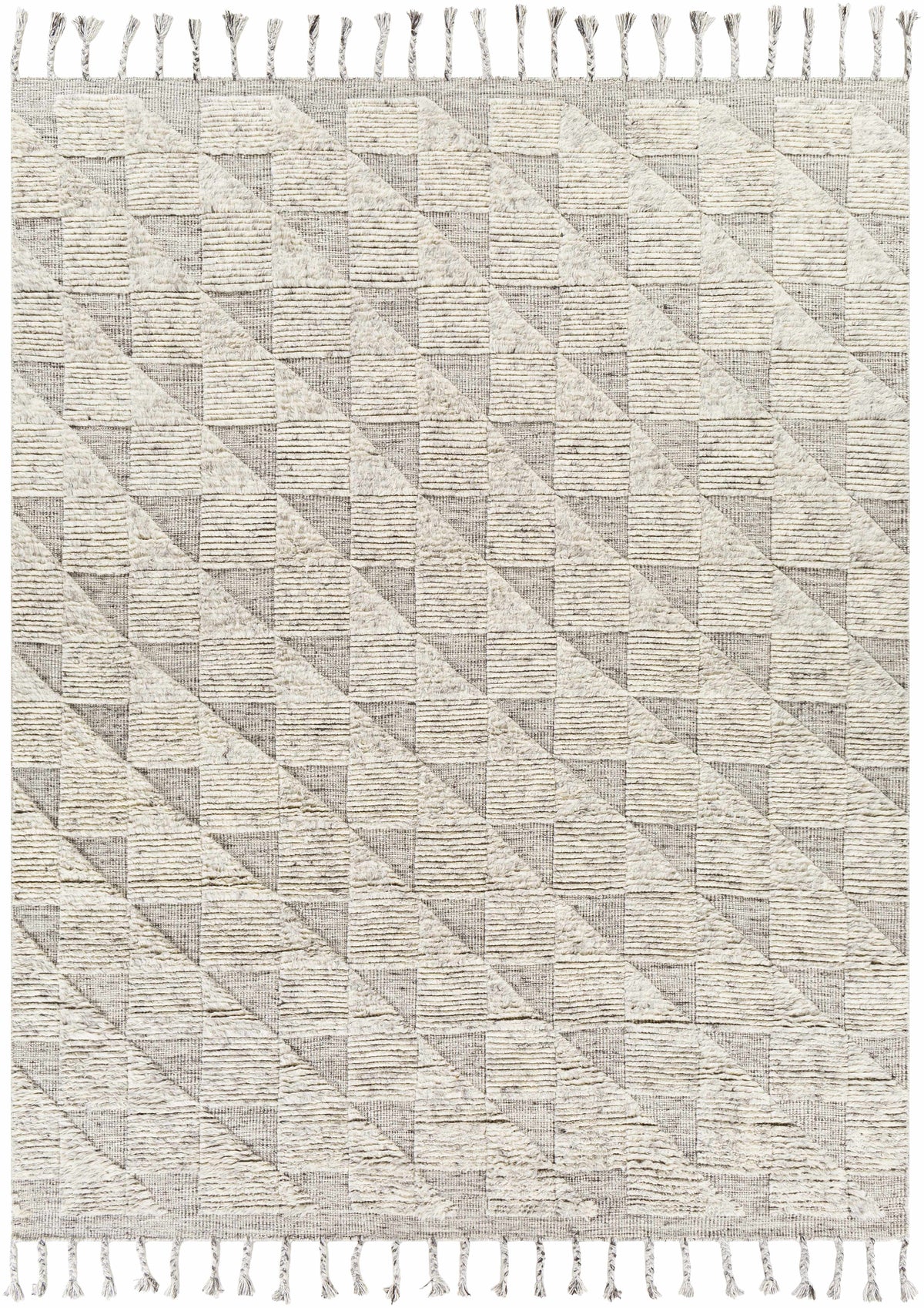 Dark Brown Hand Knotted 100% Wool Global Rectangle Handmade rug, Indoor use only, has fringe, non-washable.