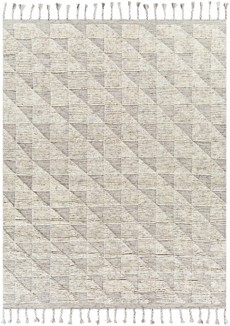 Dark Brown Hand Knotted 100% Wool Global Rectangle Handmade rug, Indoor use only, has fringe, non-washable.
