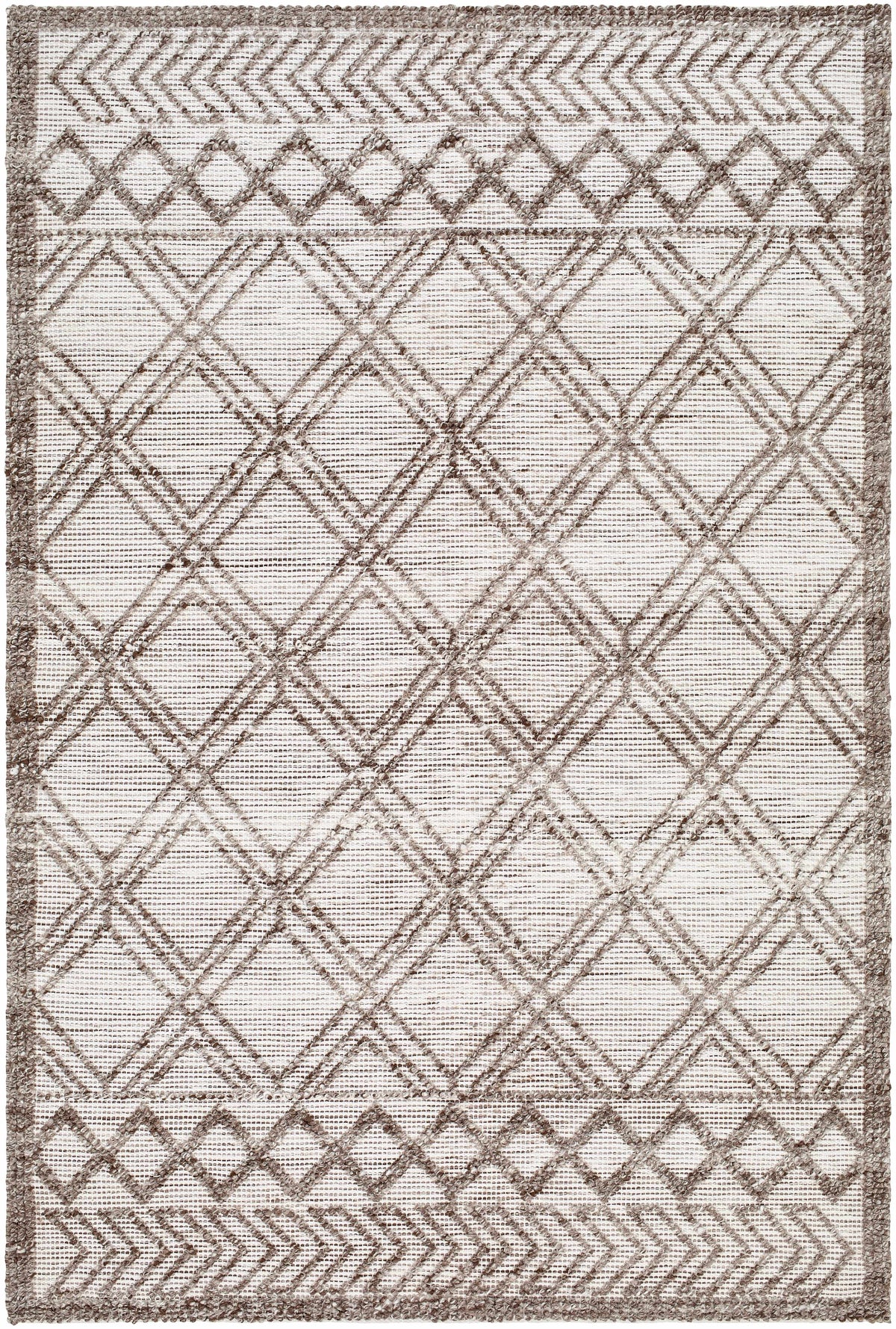 Beige Hand Woven 100% Recycled PET Yarn Global Rectangle Handmade rug, Indoor use only, no fringe, non-washable. runner also available