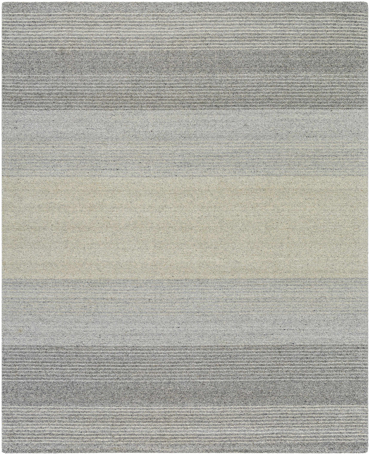 Slate Gray Hand Loomed 100% Wool Cottage Rectangle Handmade rug, Indoor use only, no fringe, non-washable.