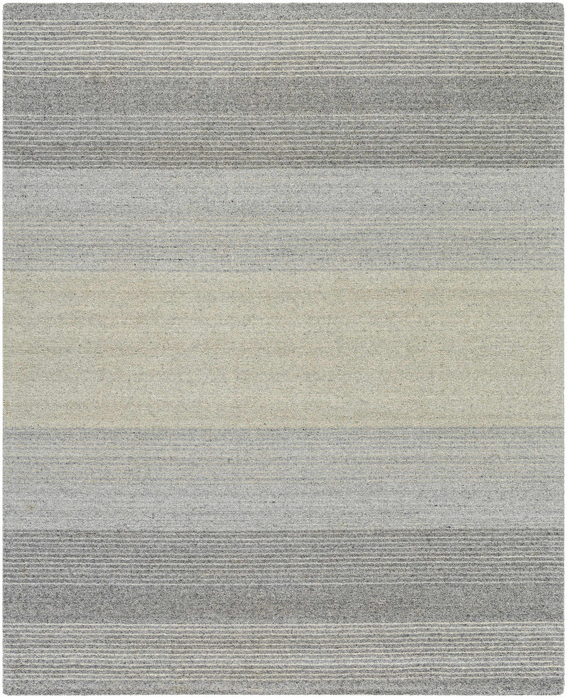 Slate Gray Hand Loomed 100% Wool Cottage Rectangle Handmade rug, Indoor use only, no fringe, non-washable.