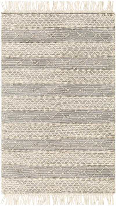 Ivory Hand Woven 60% Wool, 40% Polyester Cottage Rectangle Handmade rug, Indoor use only, has fringe, non-washable. round, runner also available