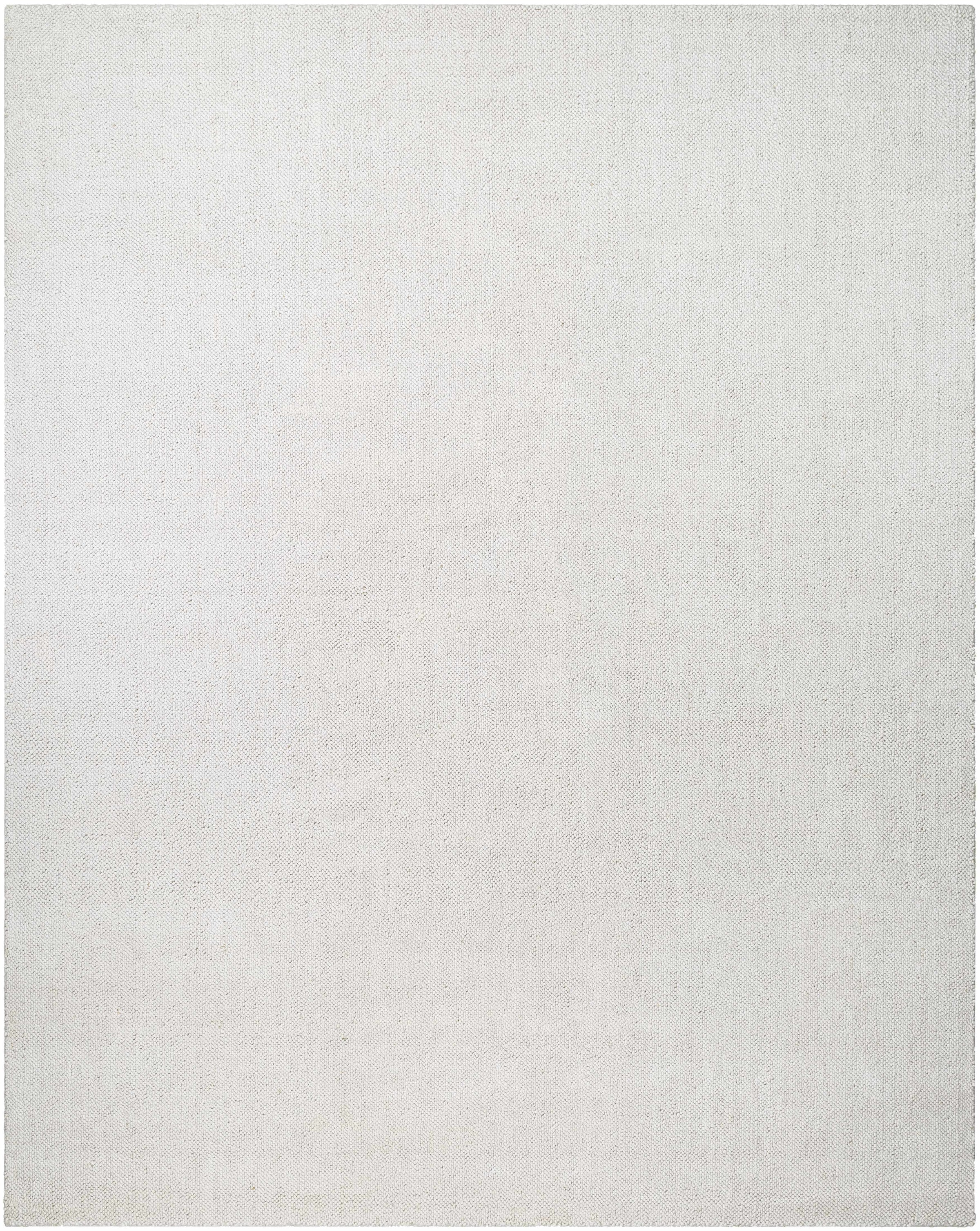 Ivory Hand Loomed 100% Recycled PET Yarn Cottage Rectangle Handmade rug, Indoor use only, no fringe, non-washable.