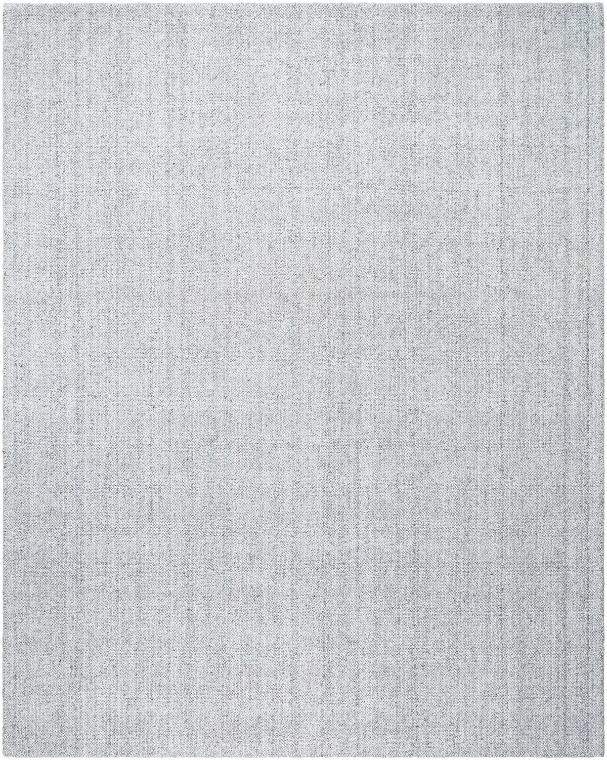 Silver Hand Loomed 100% Recycled PET Yarn Cottage Rectangle Handmade rug, Indoor use only, no fringe, non-washable.