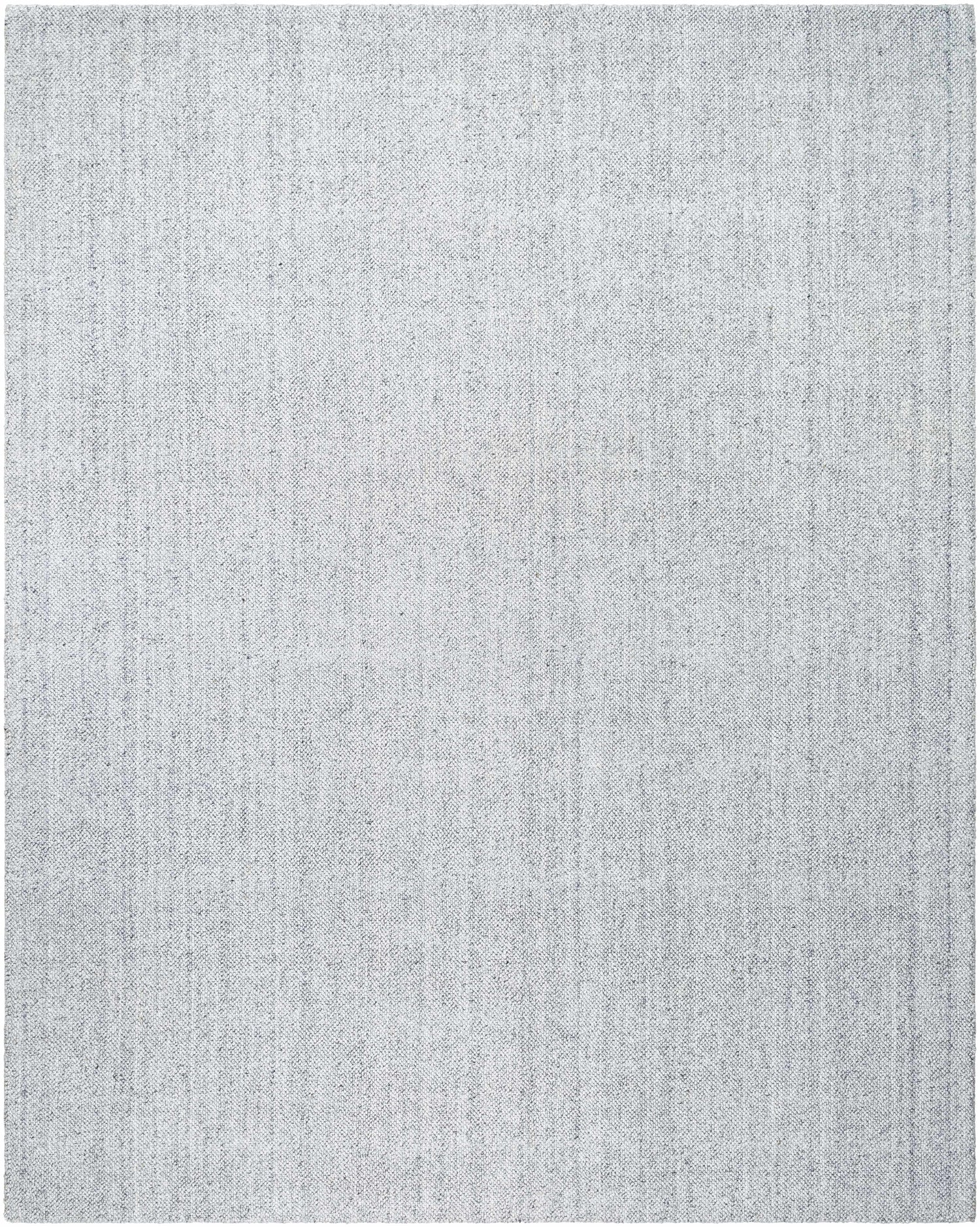 Silver Hand Loomed 100% Recycled PET Yarn Cottage Rectangle Handmade rug, Indoor use only, no fringe, non-washable.