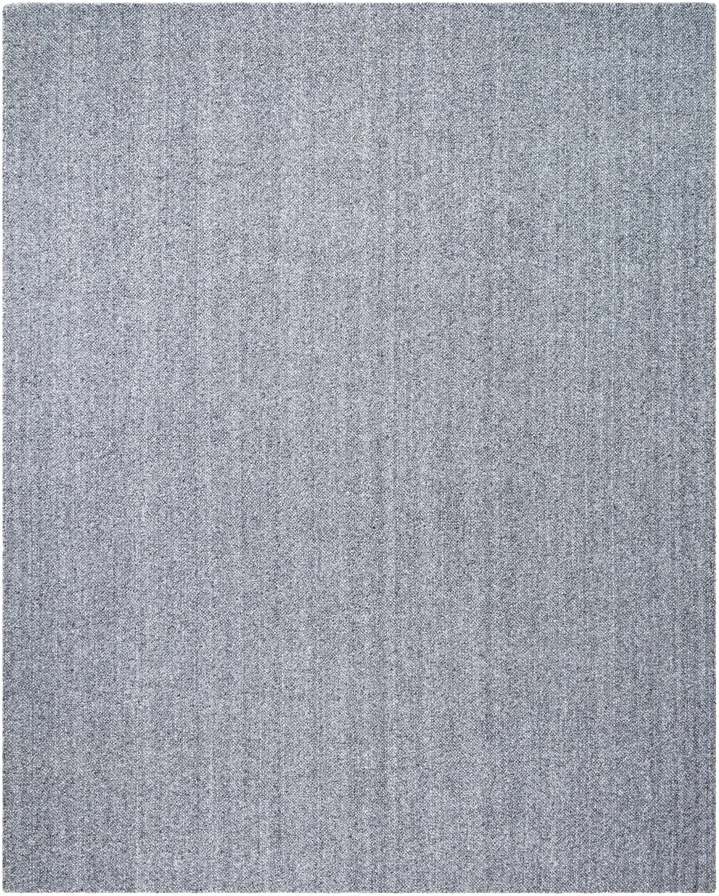 Slate Gray Hand Loomed 100% Recycled PET Yarn Cottage Rectangle Handmade rug, Indoor use only, no fringe, non-washable.