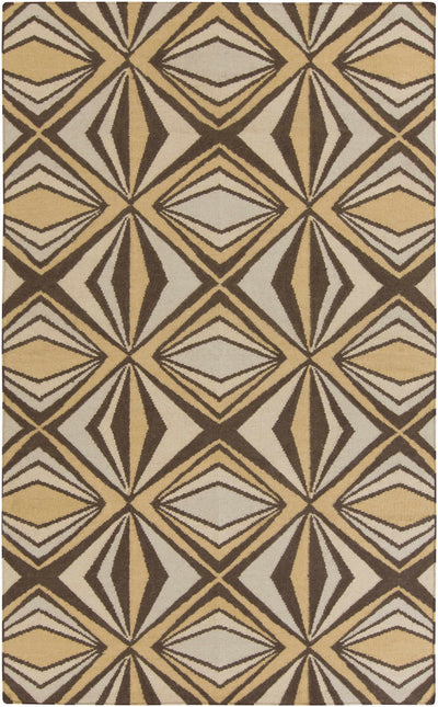 Dark Brown Hand Woven 100% Wool Modern Rectangle Handmade rug, Indoor use only, no fringe, non-washable. runner also available