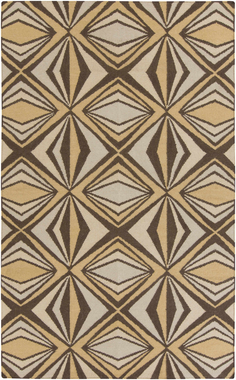 Dark Brown Hand Woven 100% Wool Modern Rectangle Handmade rug, Indoor use only, no fringe, non-washable. runner also available