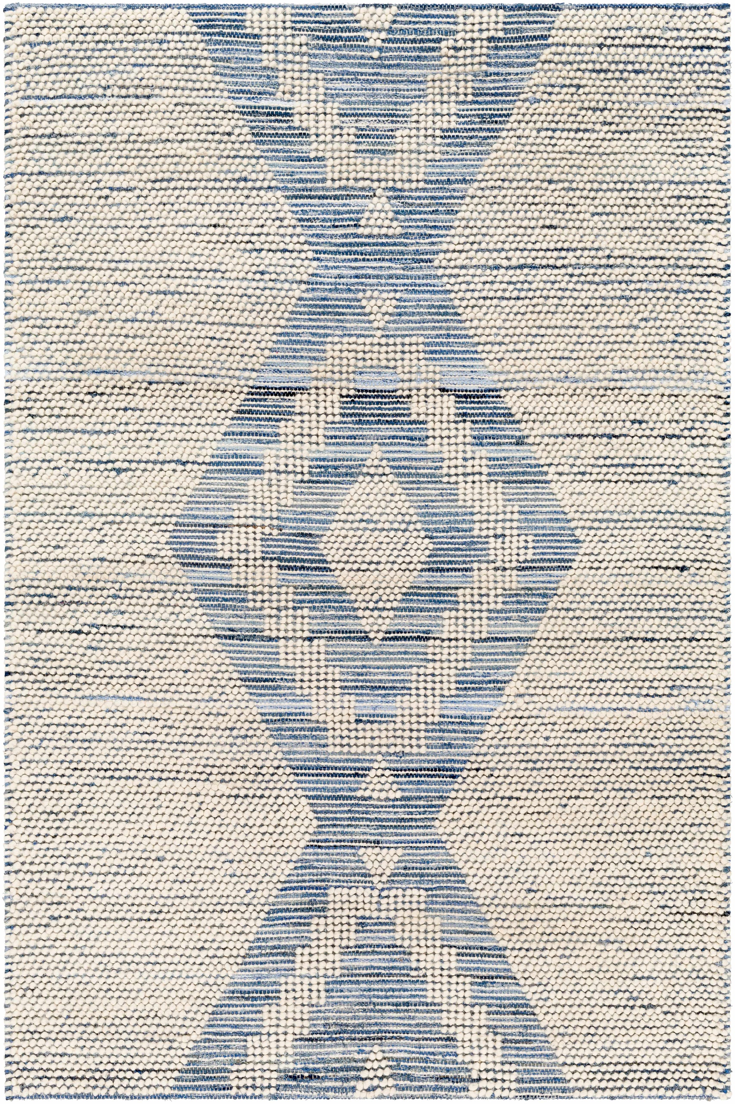 Beige Hand Woven 70% Cotton, 30% Wool Global Rectangle Handmade rug, Indoor use only, no fringe, non-washable. runner also available