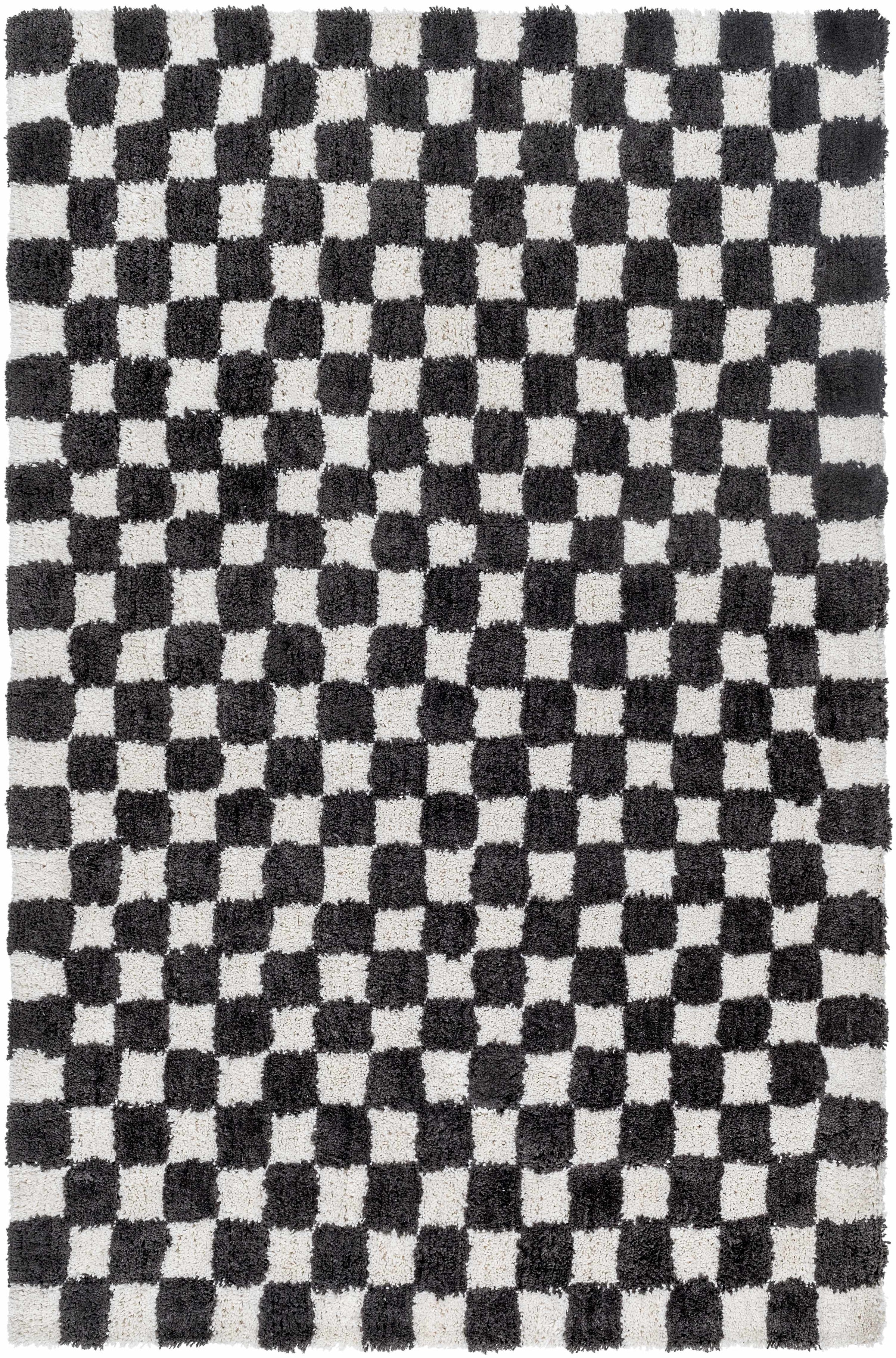Charcoal Hand Tufted 100% Microfiber Modern Rectangle Handmade rug, Indoor use only, no fringe, non-washable.