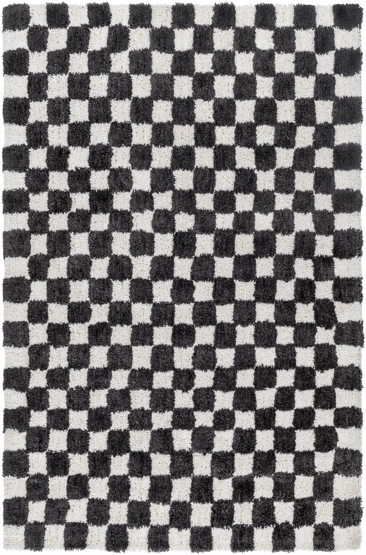 Charcoal Hand Tufted 100% Microfiber Modern Rectangle Handmade rug, Indoor use only, no fringe, non-washable.