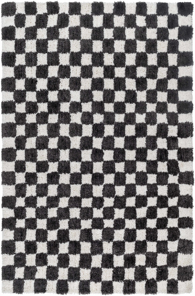 Charcoal Hand Tufted 100% Microfiber Modern Rectangle Handmade rug, Indoor use only, no fringe, non-washable.