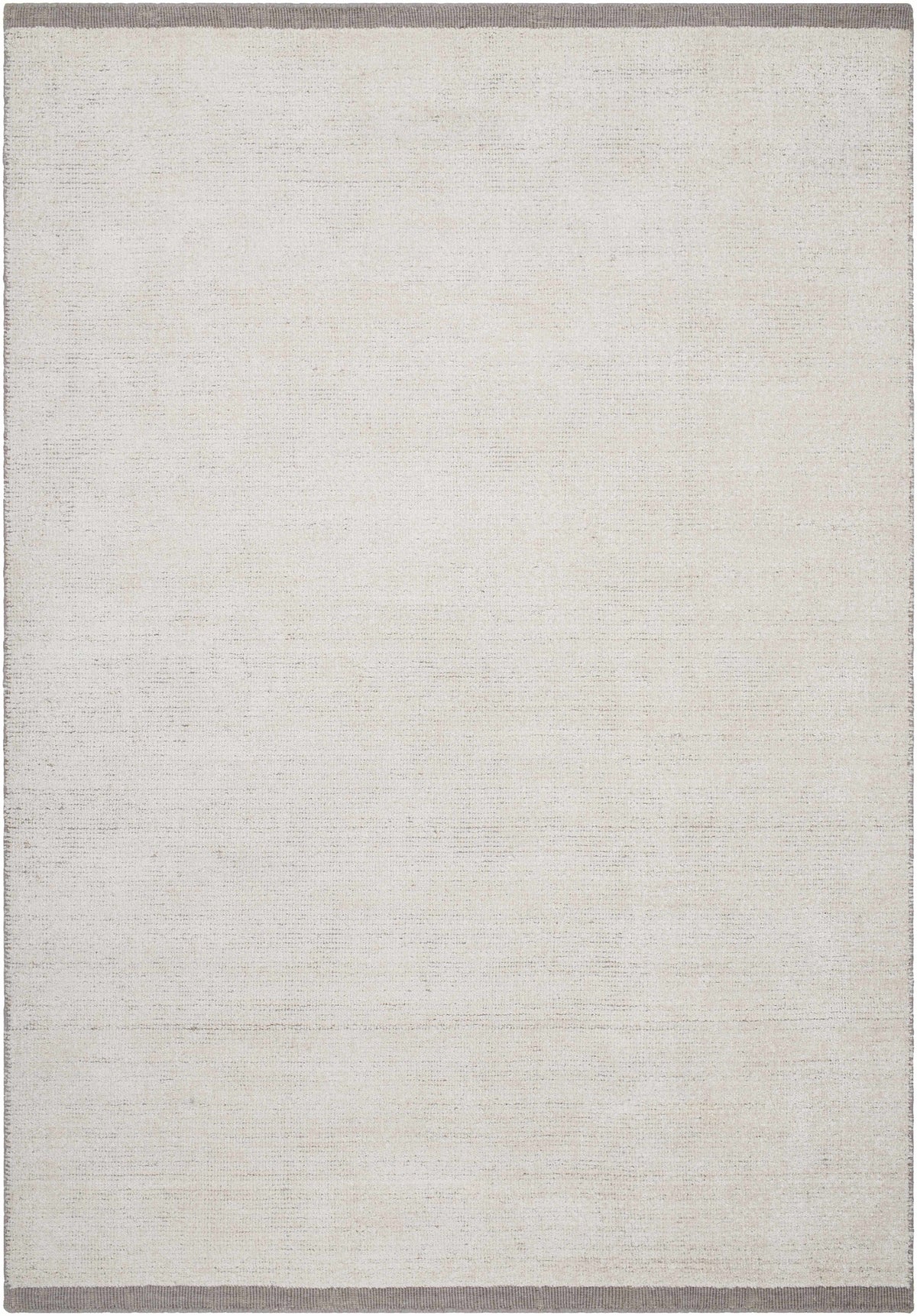 Off-White Hand Loomed 70% Viscose, 30% Wool Cottage Rectangle Handmade rug, Indoor use only, no fringe, non-washable.