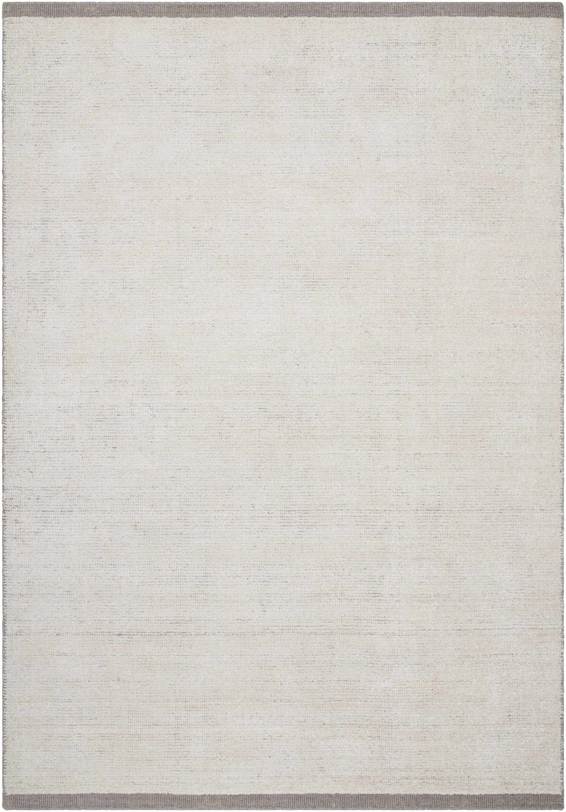 Off-White Hand Loomed 70% Viscose, 30% Wool Cottage Rectangle Handmade rug, Indoor use only, no fringe, non-washable.