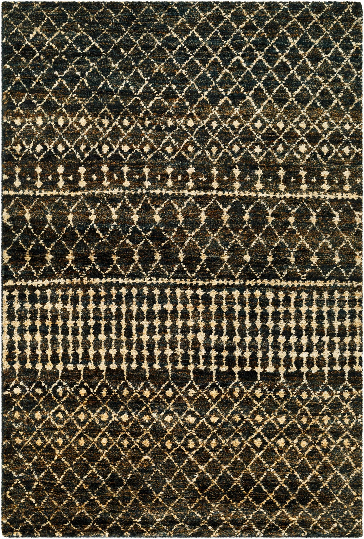 Wheat Hand Knotted 100% Jute Global Rectangle Handmade rug, Indoor use only, no fringe, non-washable.