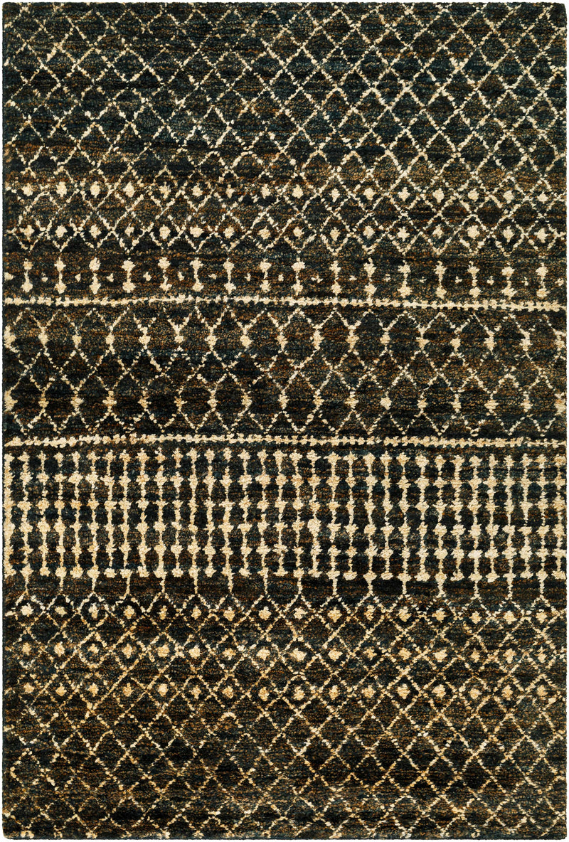 Wheat Hand Knotted 100% Jute Global Rectangle Handmade rug, Indoor use only, no fringe, non-washable.