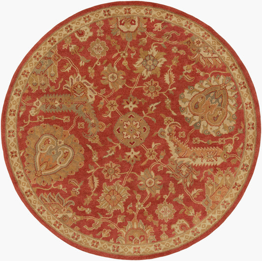 Alfombra redonda hecha a mano de 2,4 m de Ancient Treasures A-177