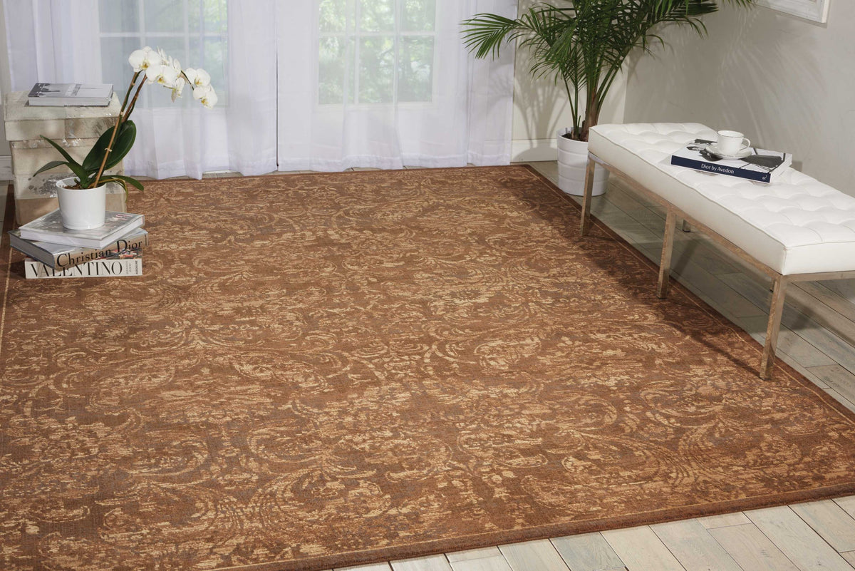 Silken Allure SLK19 Chocolate Loomed Rug