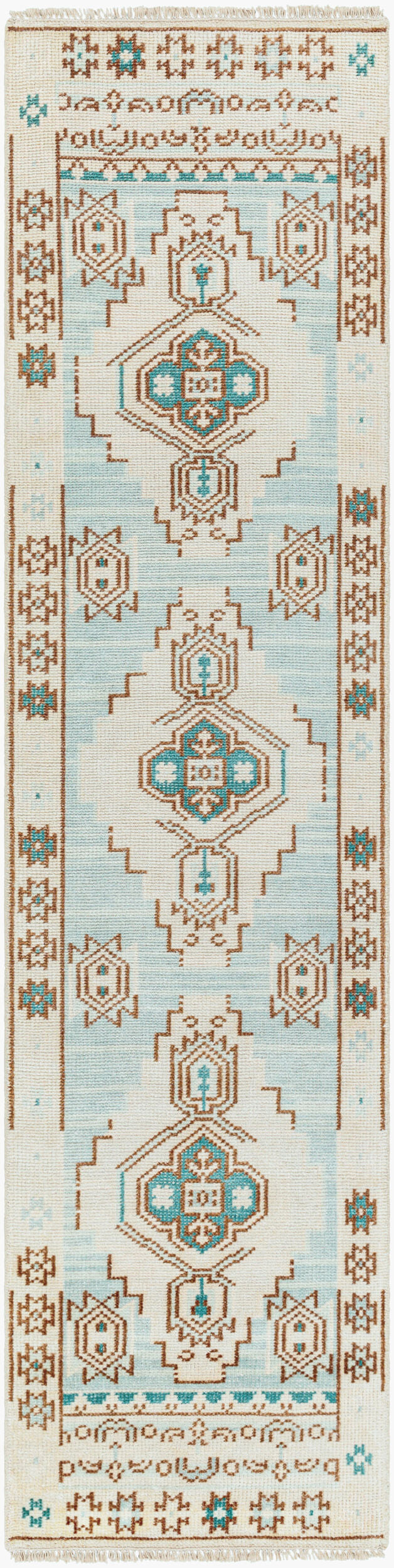 Alfombra de corredor hecha a mano Anadolu AAU-2300 de 3 m