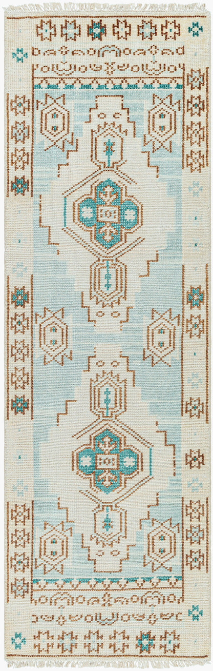 Alfombra de corredor hecha a mano Anadolu AAU-2300 de 8 pies