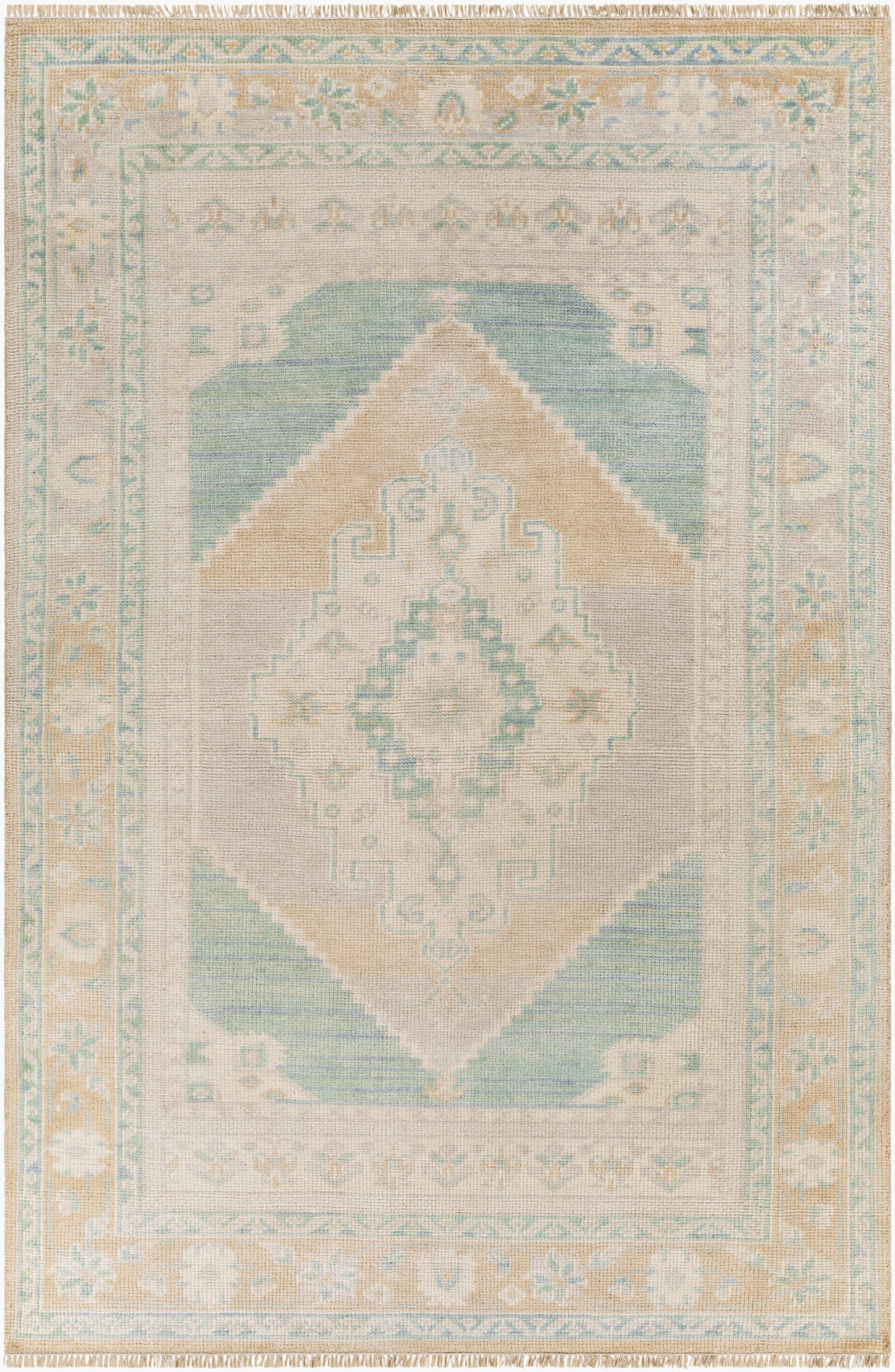 Alfombra hecha a mano Anadolu AAU-2303 de 1,83 m x 2,74 m