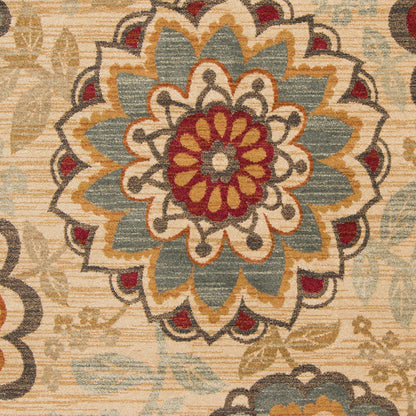 Alfombra decorativa tejida a máquina Arabesque ABS-3015 de 2' x 3'