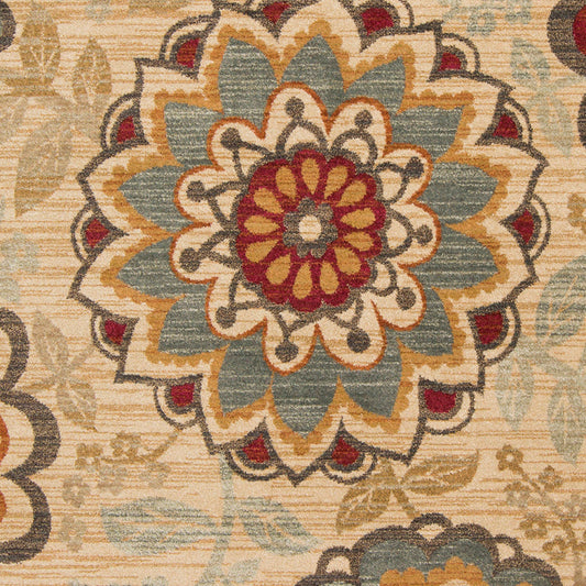 Alfombra decorativa tejida a máquina Arabesque ABS-3015 de 2' x 3'