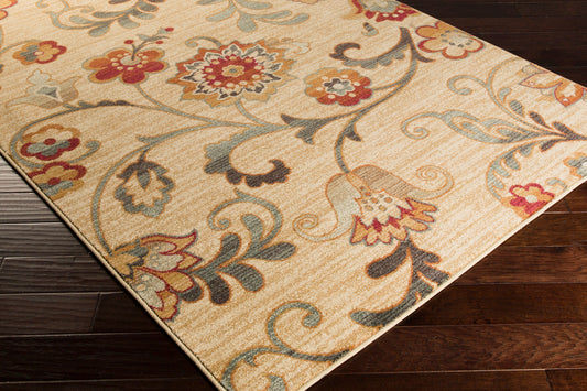 Alfombra decorativa tejida a máquina Arabesque ABS-3027 de 90 x 150 cm