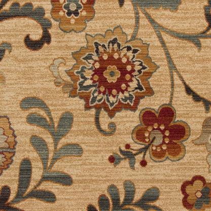 Alfombra decorativa tejida a máquina Arabesque ABS-3027 de 90 x 150 cm