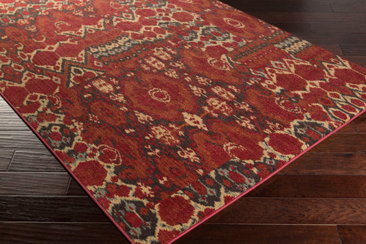 Alfombra decorativa tejida a máquina Arabesque ABS-3052 de 2' x 3'