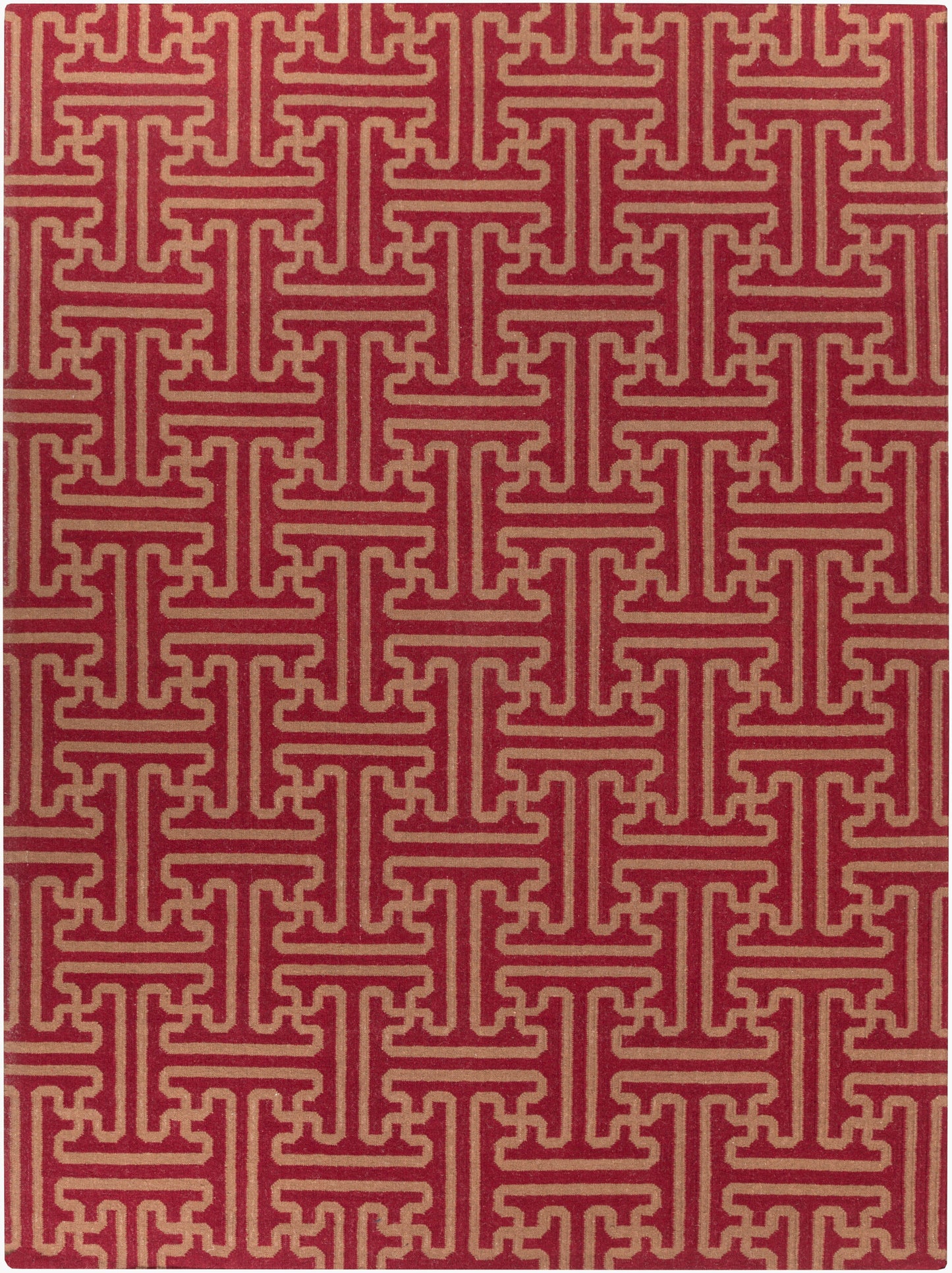 Archivo ACH-1701 Alfombra de lana hecha a mano de 8' x 11'