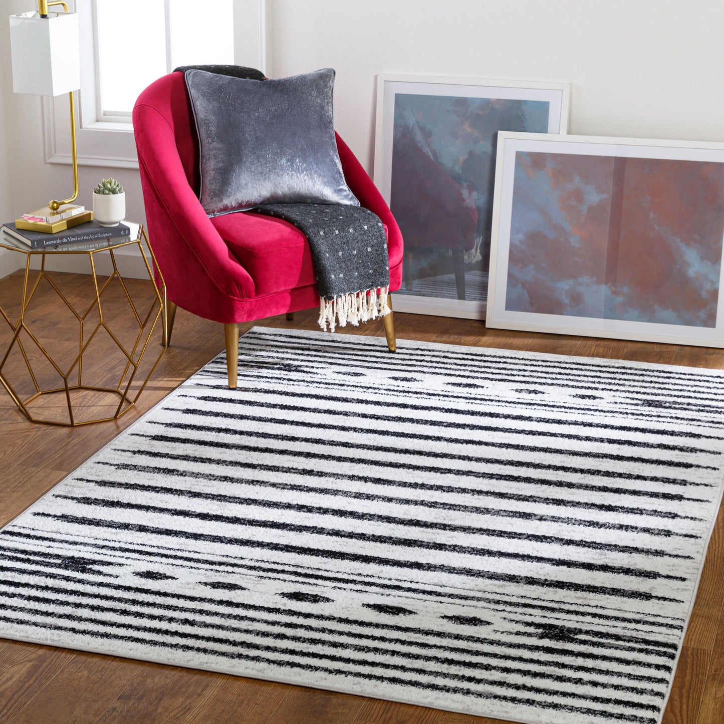 Alfombra tejida a máquina Andalus ADU-2303 de 1,52 m x 2,13 m