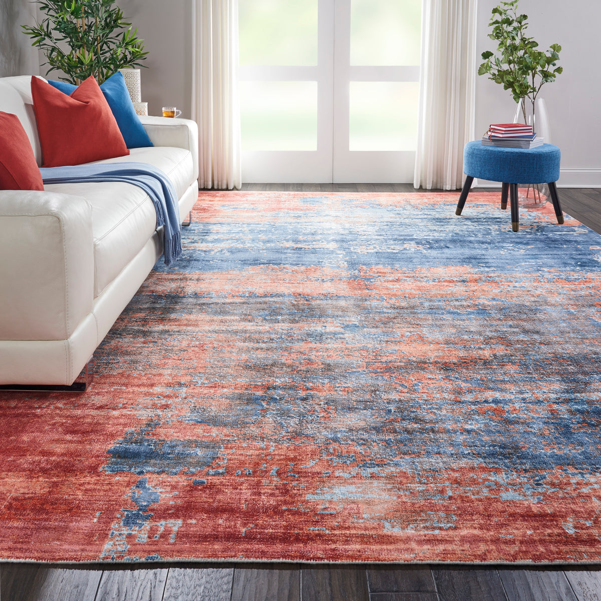 Safari Dreams KI374 Blue Brick Loomed Rug